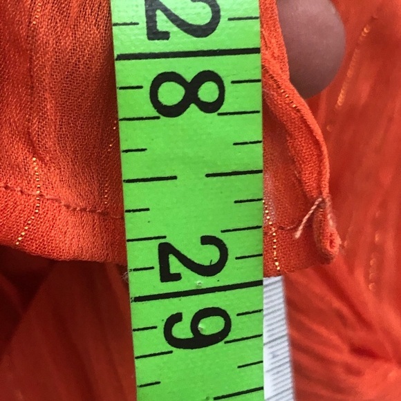 Womens Orange and Gold Krinkle Blouse.Large - Picture 10 of 11
